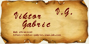Viktor Gabrić vizit kartica